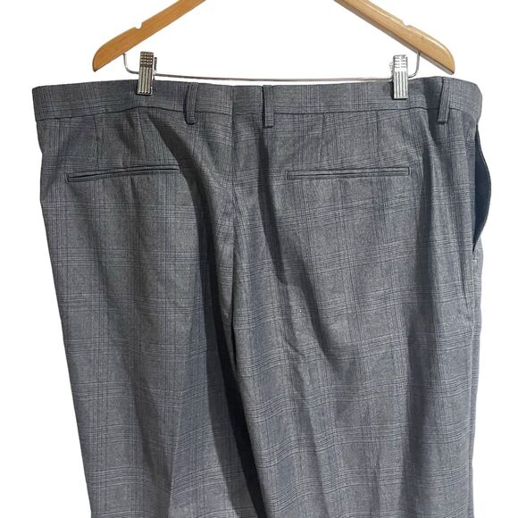 Johnny Bigg Trousers Style #J201DB200 Charcoal Size 42L Glen Plaid - Picture 2 of 8